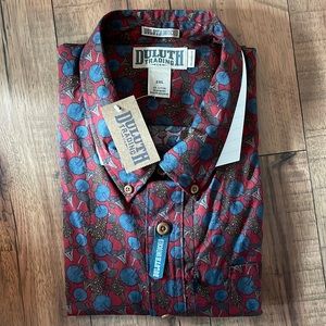 DuluthFlex Relaxed Fit Long Sleeve Shirt - Fun Guy print